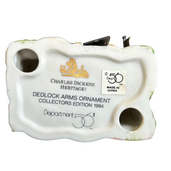 Department 56 Charles Dickens Heritage Dedlock Arms Ornament Collectors Edition - Picture 4 of 11
